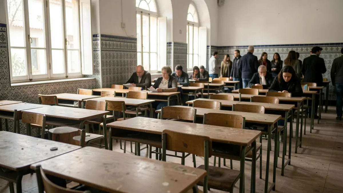 Generic image of empty classrooms in an Andalusian school.
