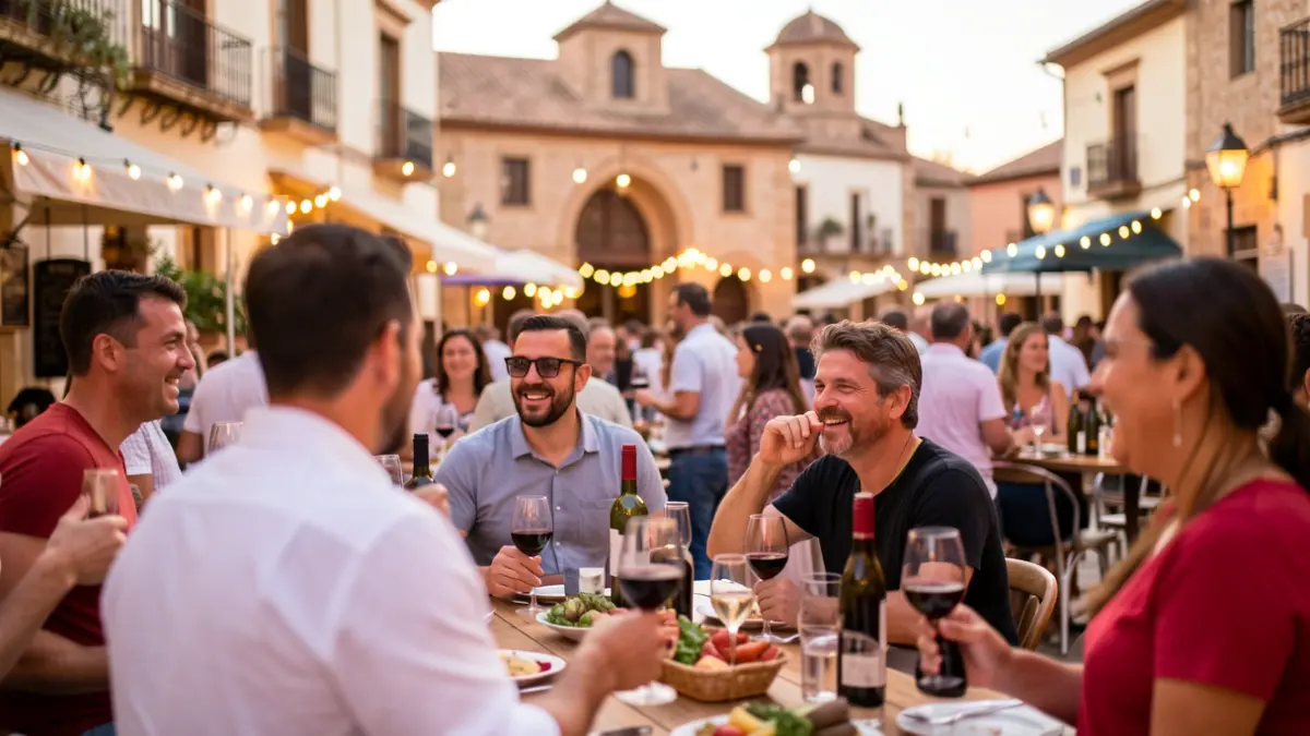 Generic image of a wine festival in Andalucía with a festive atmosphere.