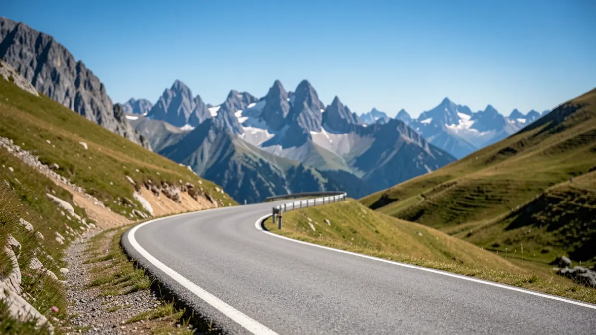 Imagen genérica de una carretera de montaña ascendente.
