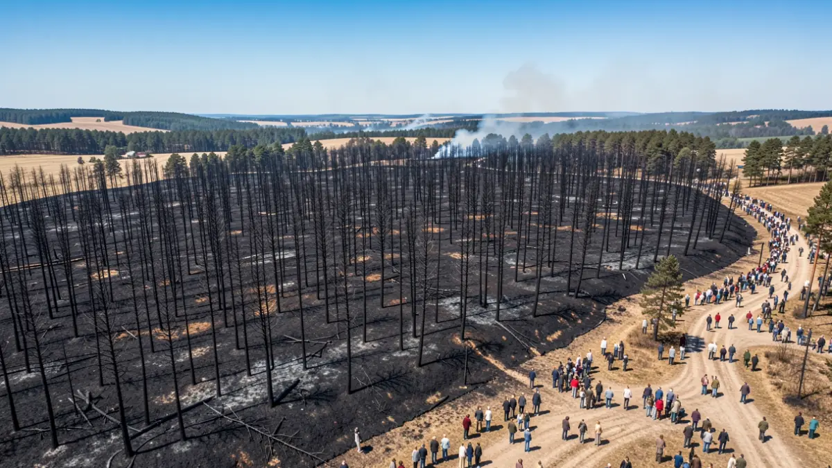 Imagen genérica de un paisaje afectado por un incendio forestal.