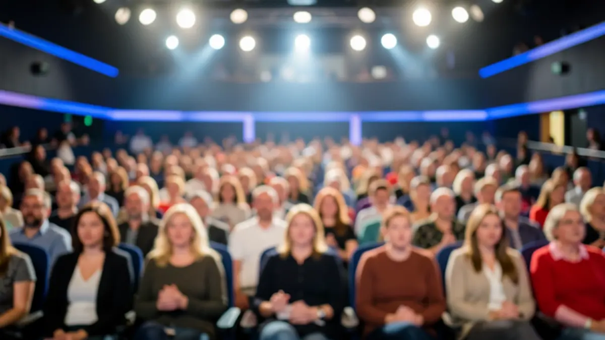 Generic image of a television studio audience.