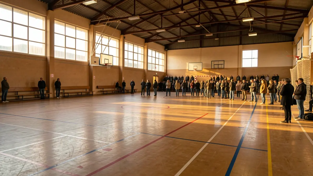 Imagen genérica del pabellón deportivo municipal de Villa del Río.
