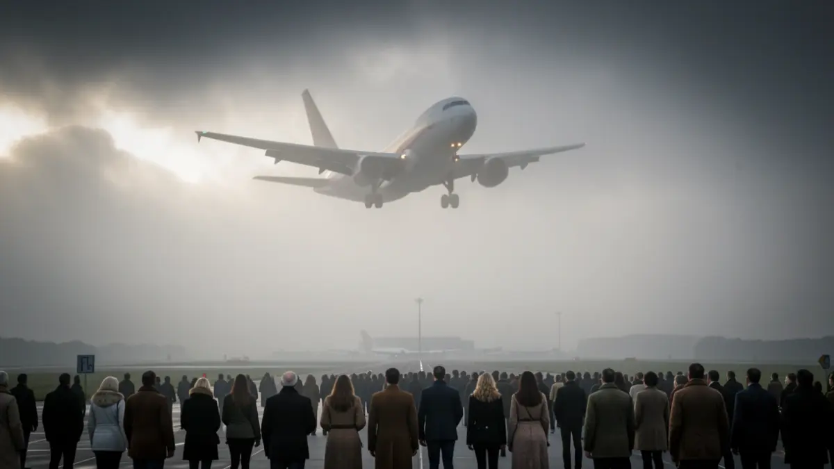 Avión desviado por niebla