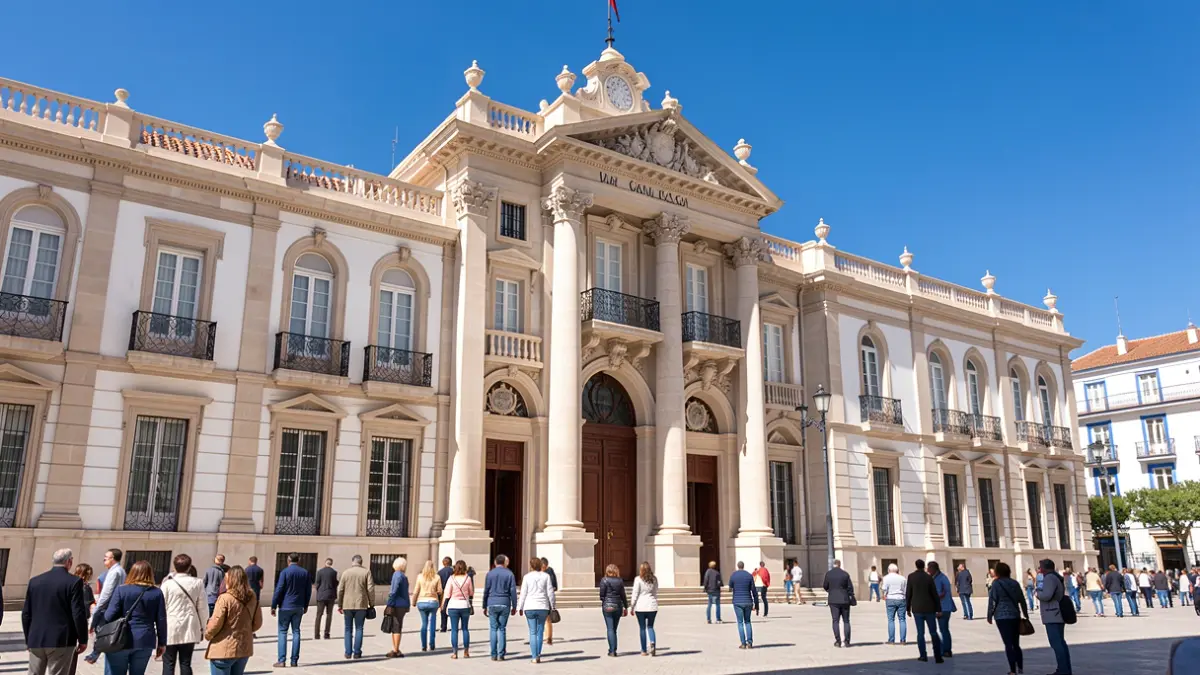 Fachada del edificio de la Diputación Provincial de Cádiz.