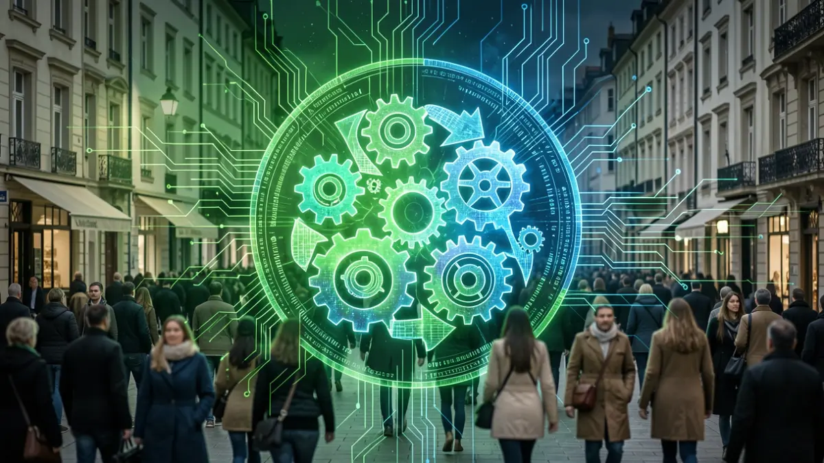 Generic image of circular economy and digital technology.