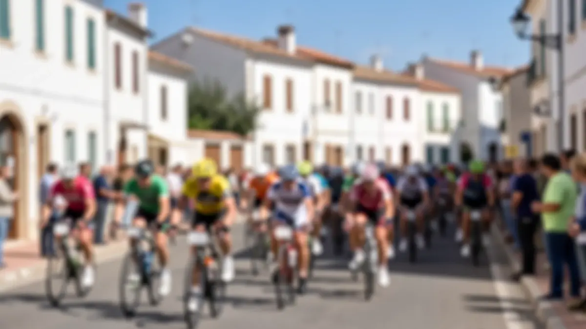 Imagen genérica de una carrera ciclista en un pueblo andaluz.
