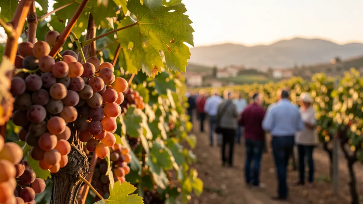 Uvas maduras en una viña de la Alpujarra almeriense durante la vendimia.