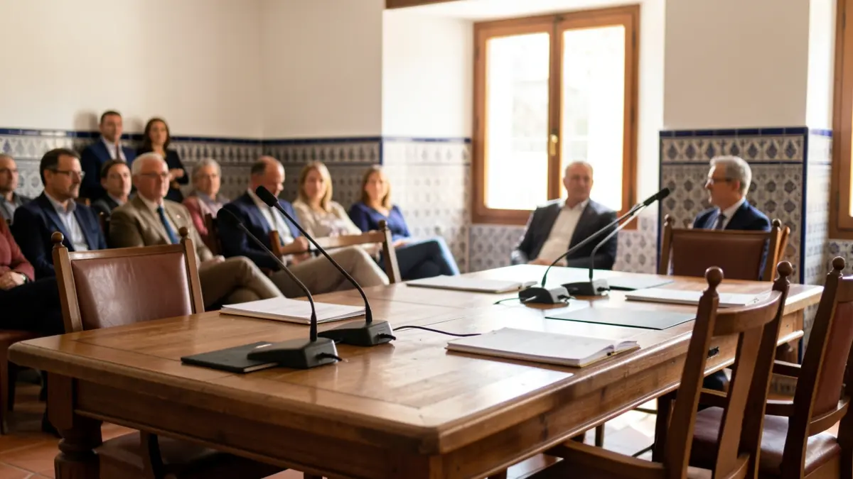 Imagen genérica de una sala de reuniones oficial en un ayuntamiento andaluz.