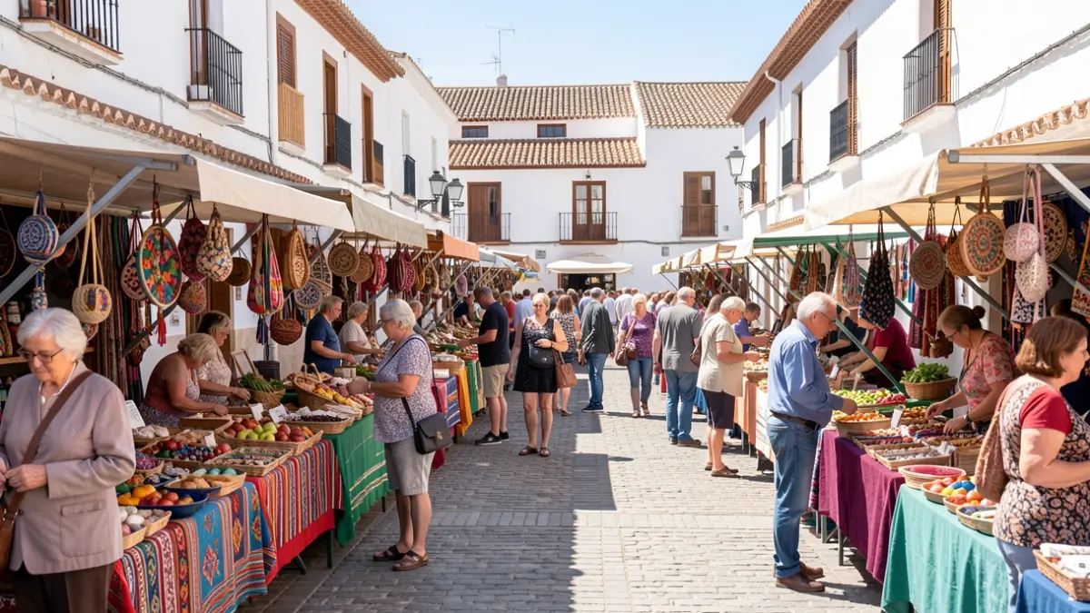 Generic image of a trade fair in an Andalusian town.
