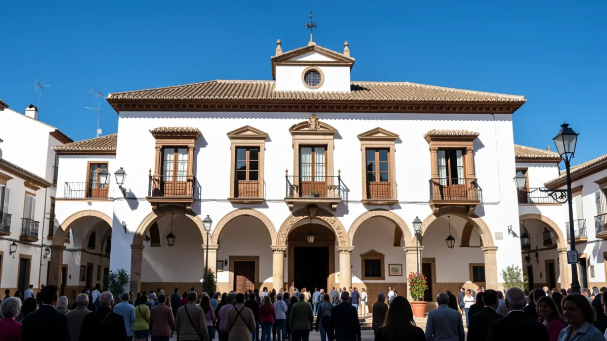 Facade of a traditional Andalusian town hall.