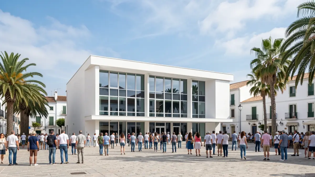Fachada de la futura Escuela de Música de Vícar, un nuevo centro cultural en Almería.