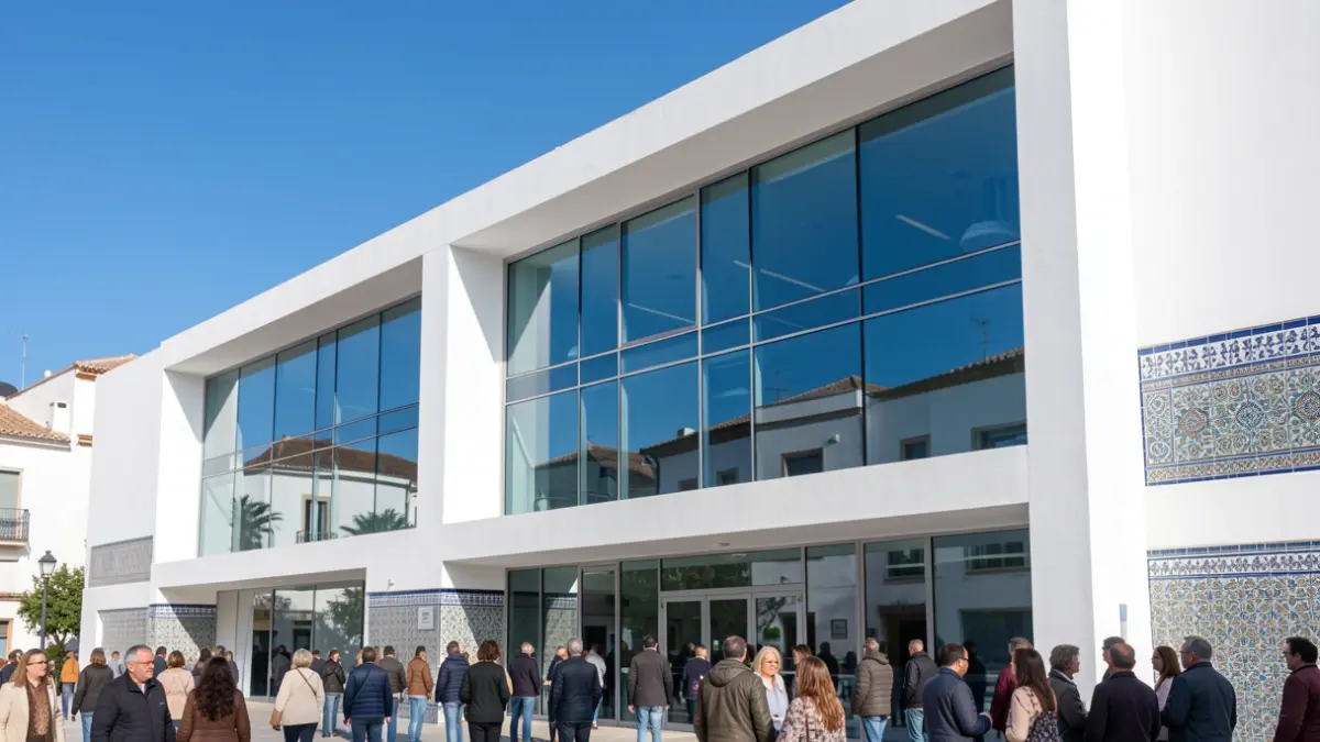 Facade of the Spanish Space Agency in Seville.