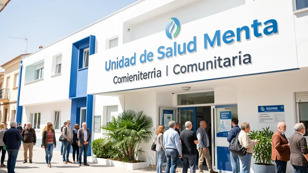 Facade of the new Community Mental Health Unit in Huelva.