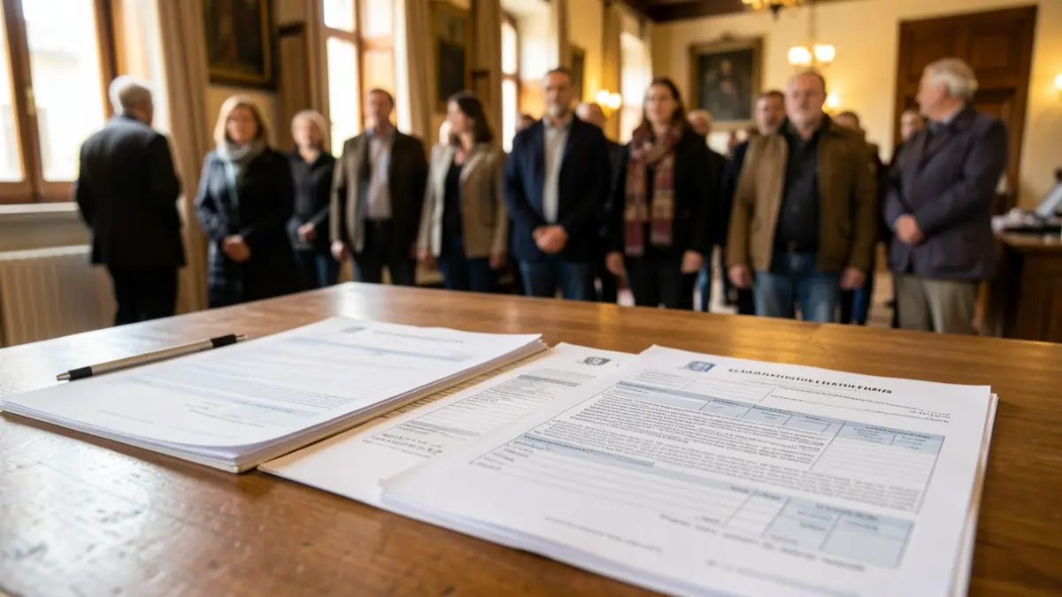 Generic image of official documents and forms on a desk.