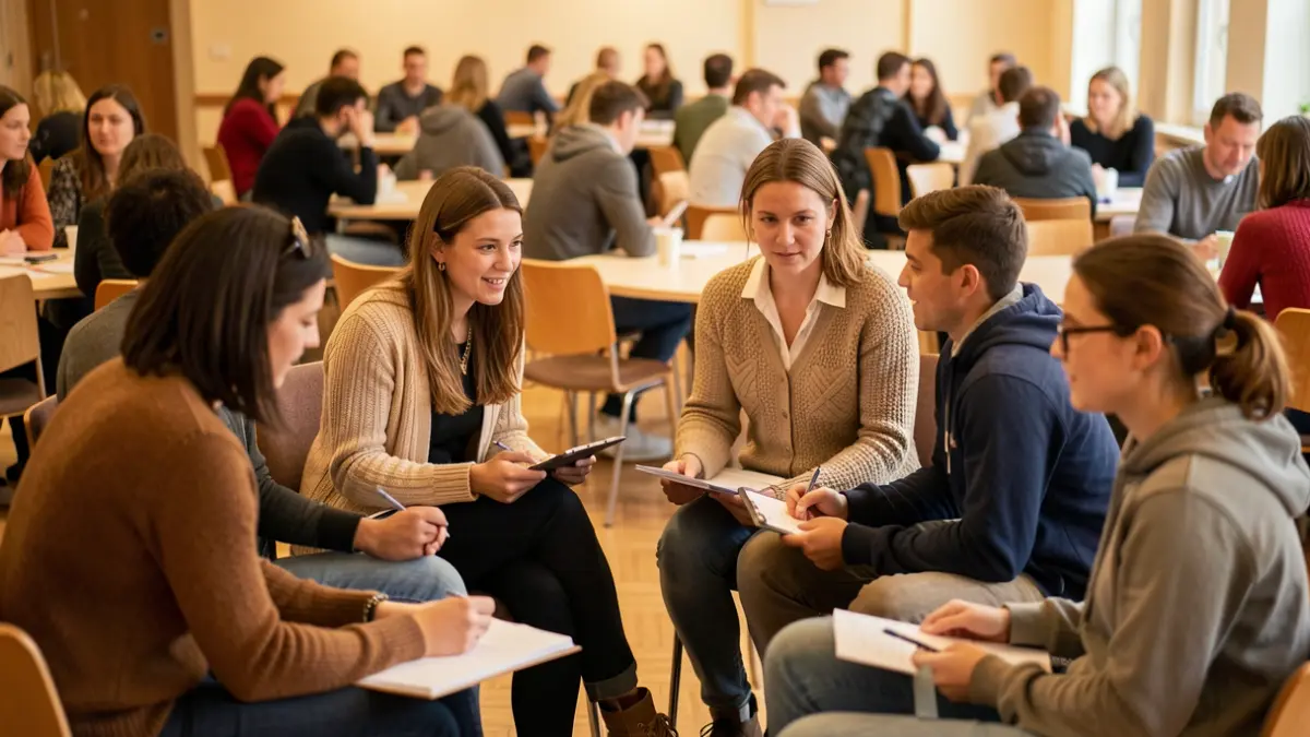 Generic image of a family workshop in a community center.