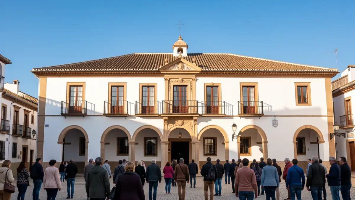 Fachada de un ayuntamiento andaluz tradicional.