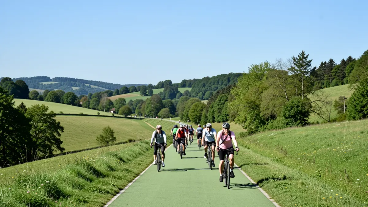 Generic image of cyclists on a greenway.