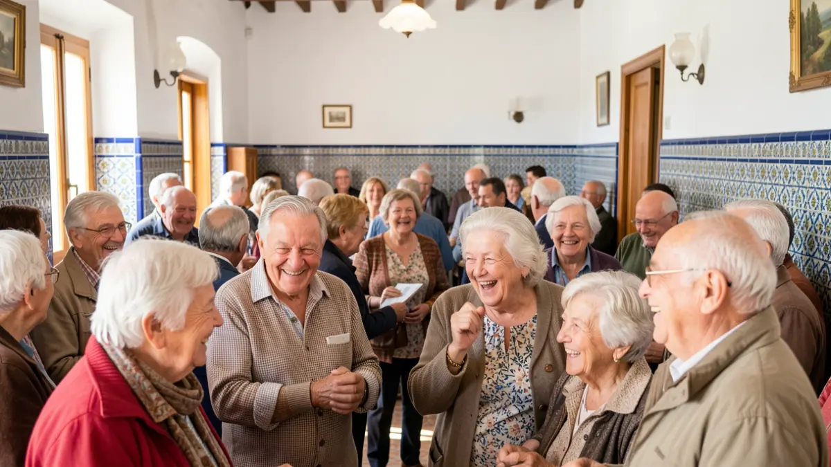 Imagen genérica de personas mayores participando en una actividad en un centro comunitario andaluz.