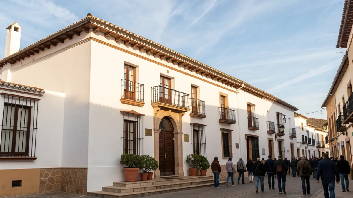 Generic facade of an Andalusian town hall in the afternoon light.