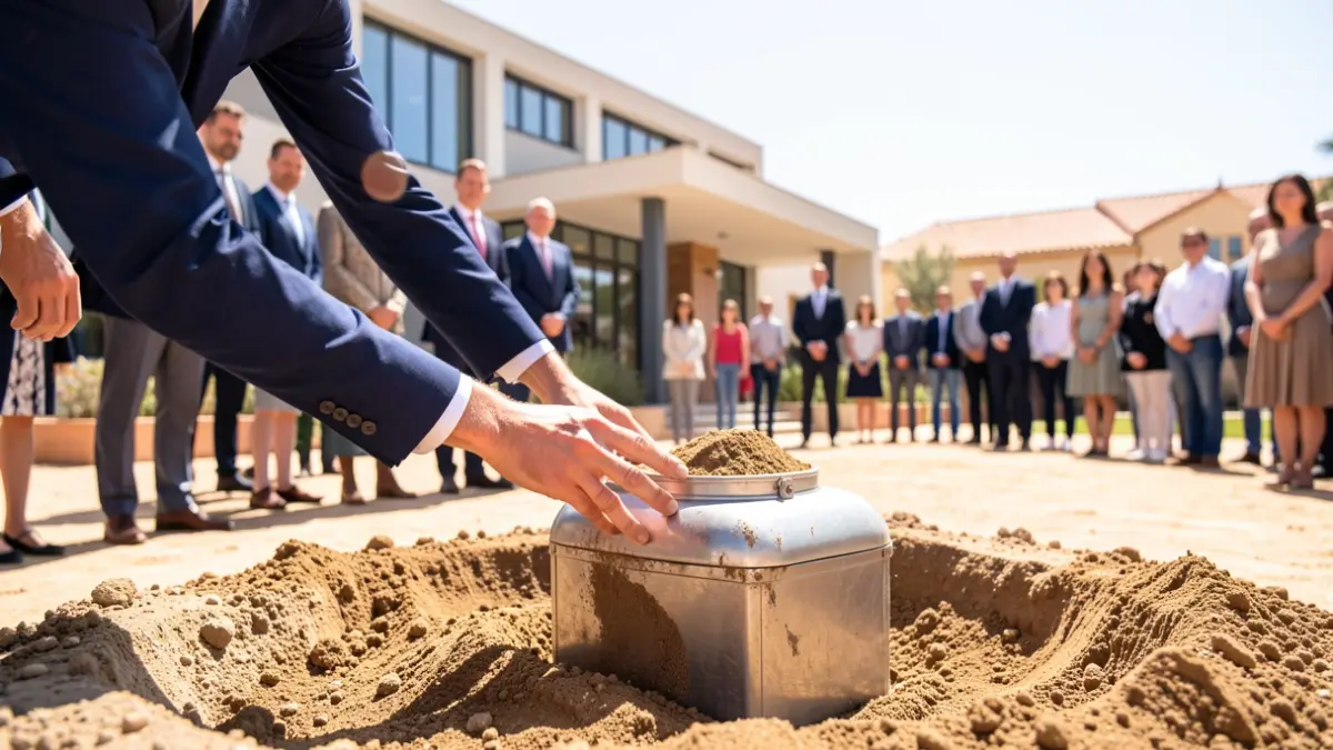 Groundbreaking and time capsule ceremony for the expansion of IES Blas Infante in Ogíjares.
