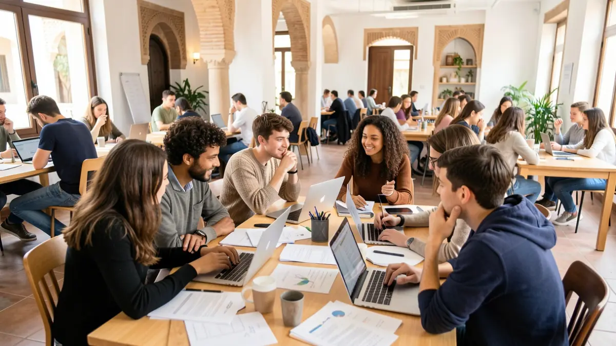 Generic image of young innovators collaborating in a co-working space.