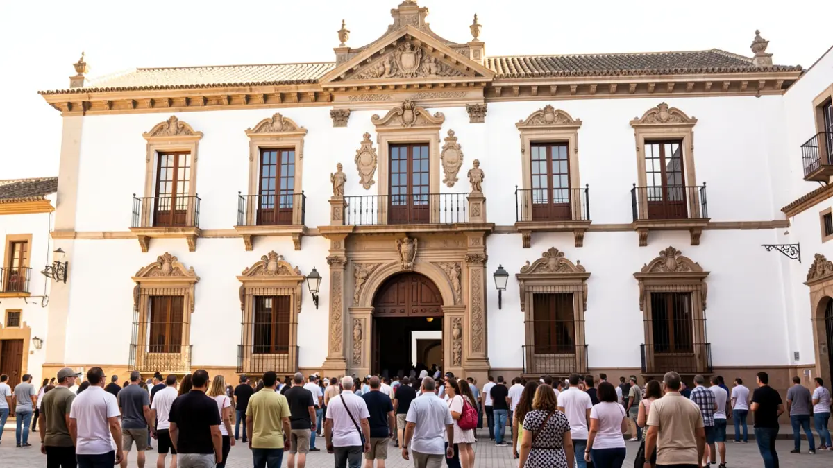 Fachada del Palacio de la Merced en Córdoba.