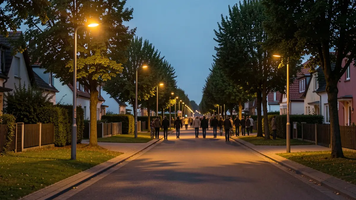 Imagen genérica de una calle residencial al atardecer.