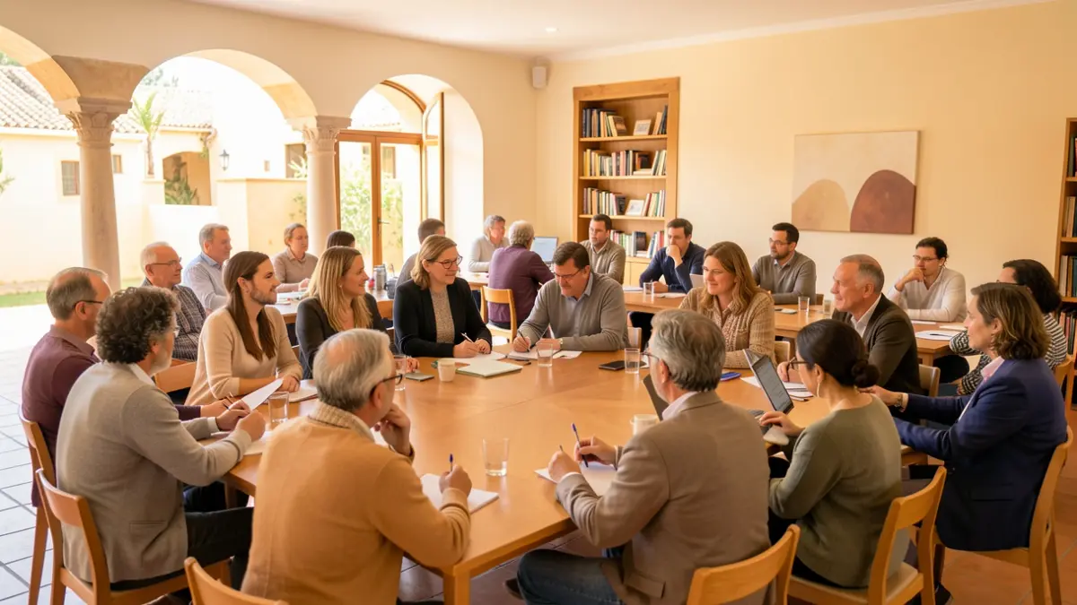 Image of citizens and business owners participating in a circular economy workshop in Andalusia.