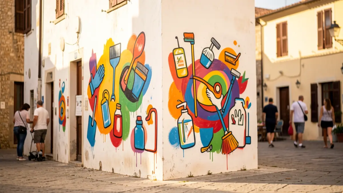 Image of a street art mural in Écija against incivility.
