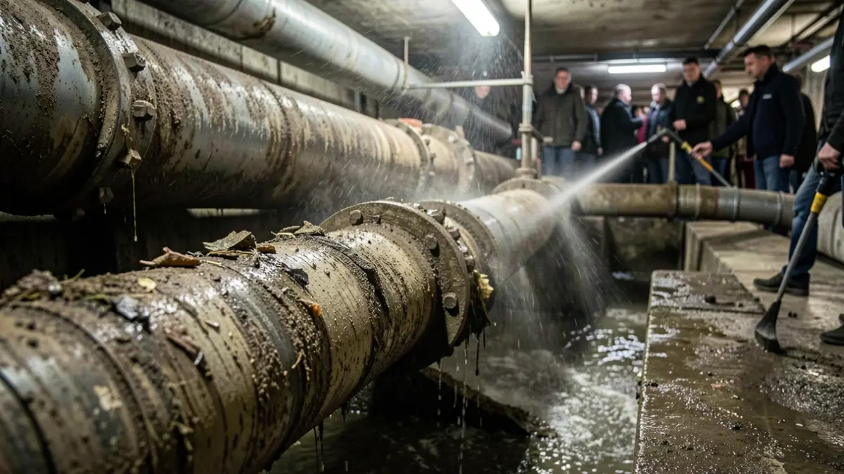 Image of cleaning work in sewer networks.