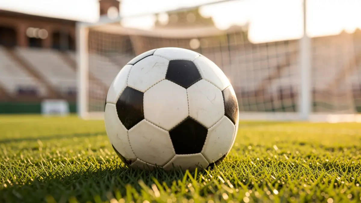 Generic image of a football on a stadium pitch.