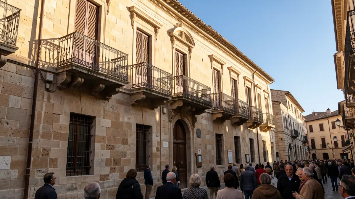 Fachada del Ayuntamiento de Manilva en una tarde soleada.