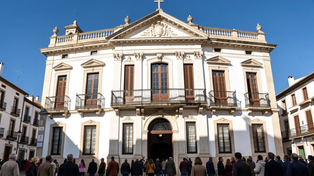 Fachada genérica de un ayuntamiento andaluz.