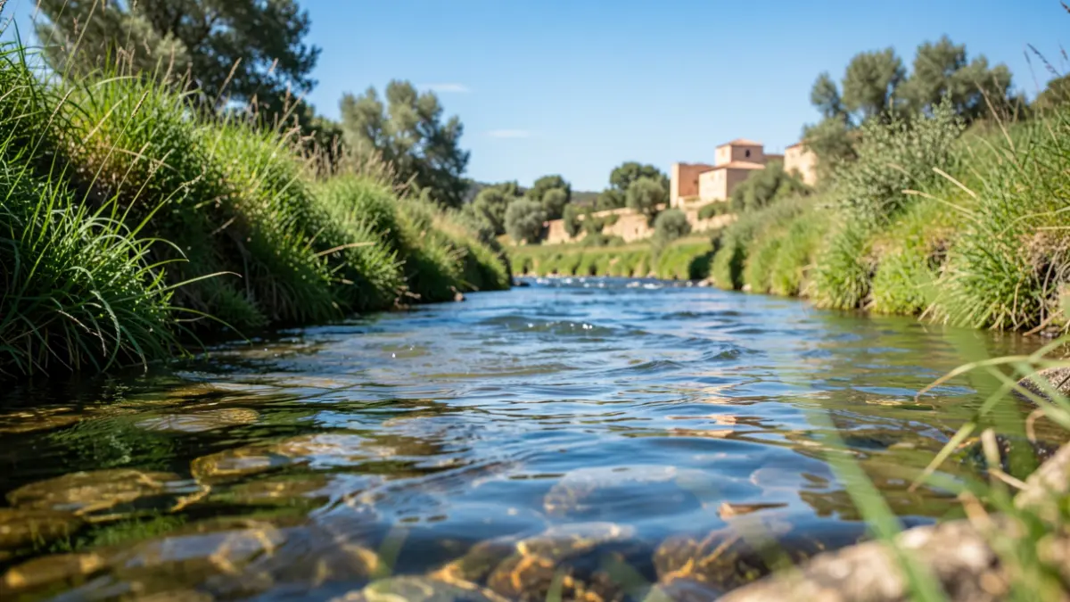 Imagen genérica de un río con vegetación en sus orillas.