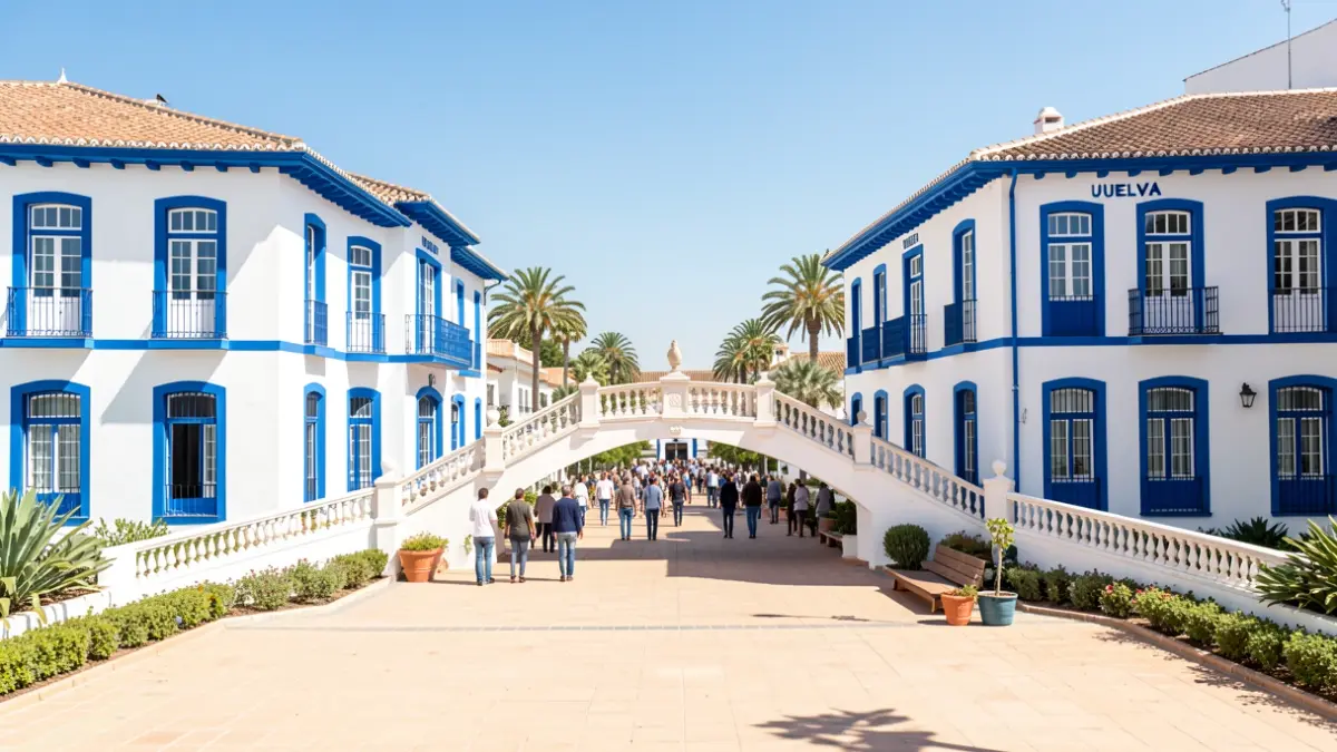 Generic image of two connected Andalusian university campuses, representing academic collaboration.