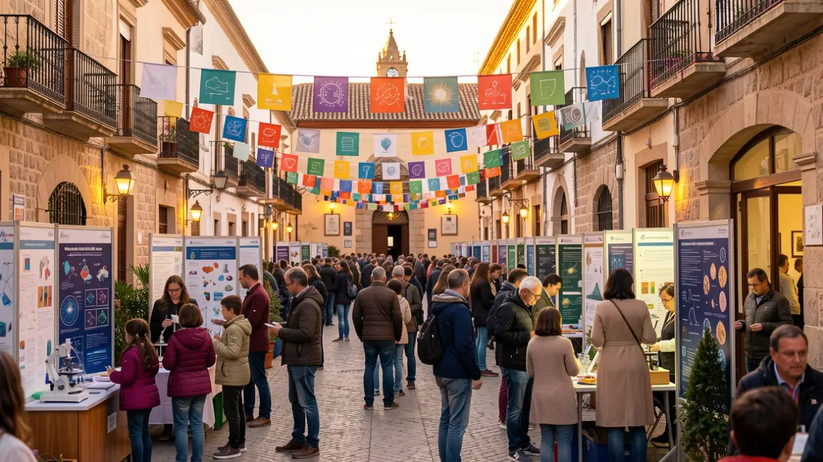 Image of the European Researchers' Night in Granada, with the public participating in scientific activities.