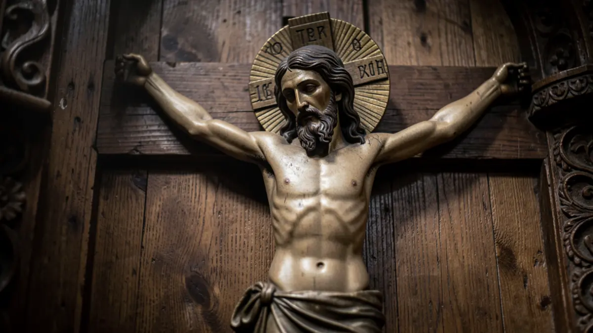 Image of a religious figure of the Crucified Christ.