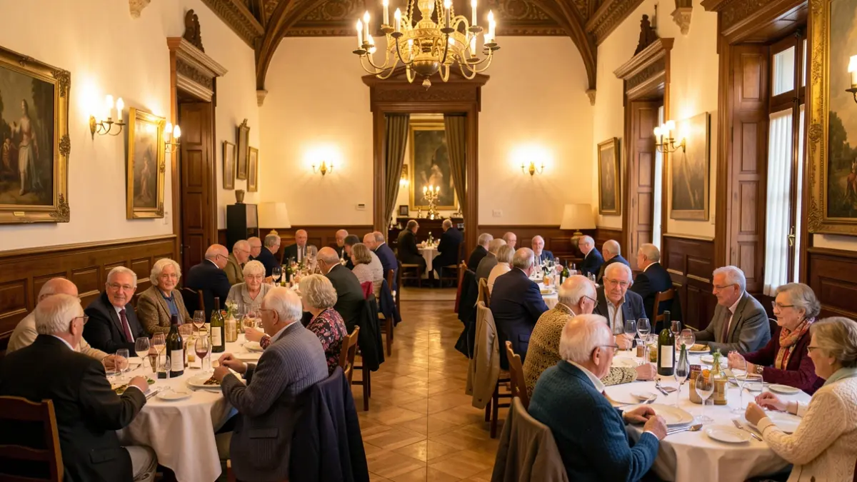 Imagen genérica de una celebración para personas mayores en un salón municipal andaluz.