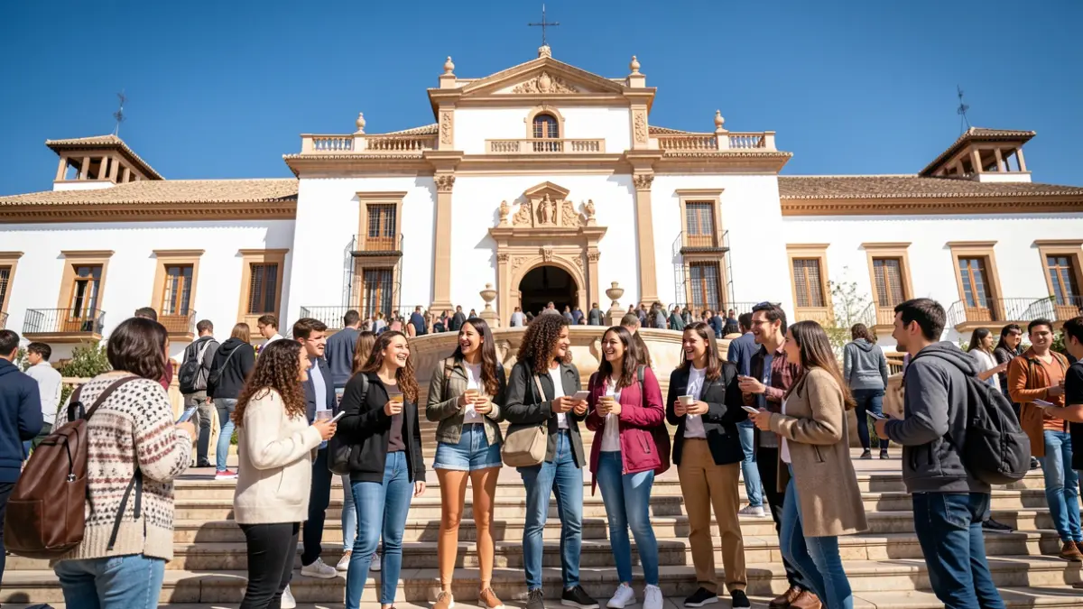Imagen genérica de estudiantes internacionales en la Universidad de Huelva.