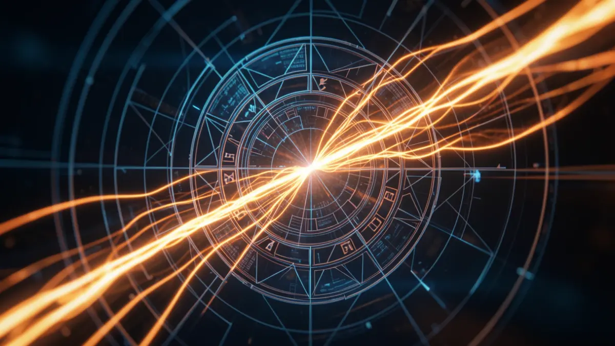 Imagen genérica de tecnología de fusión nuclear abstracta.