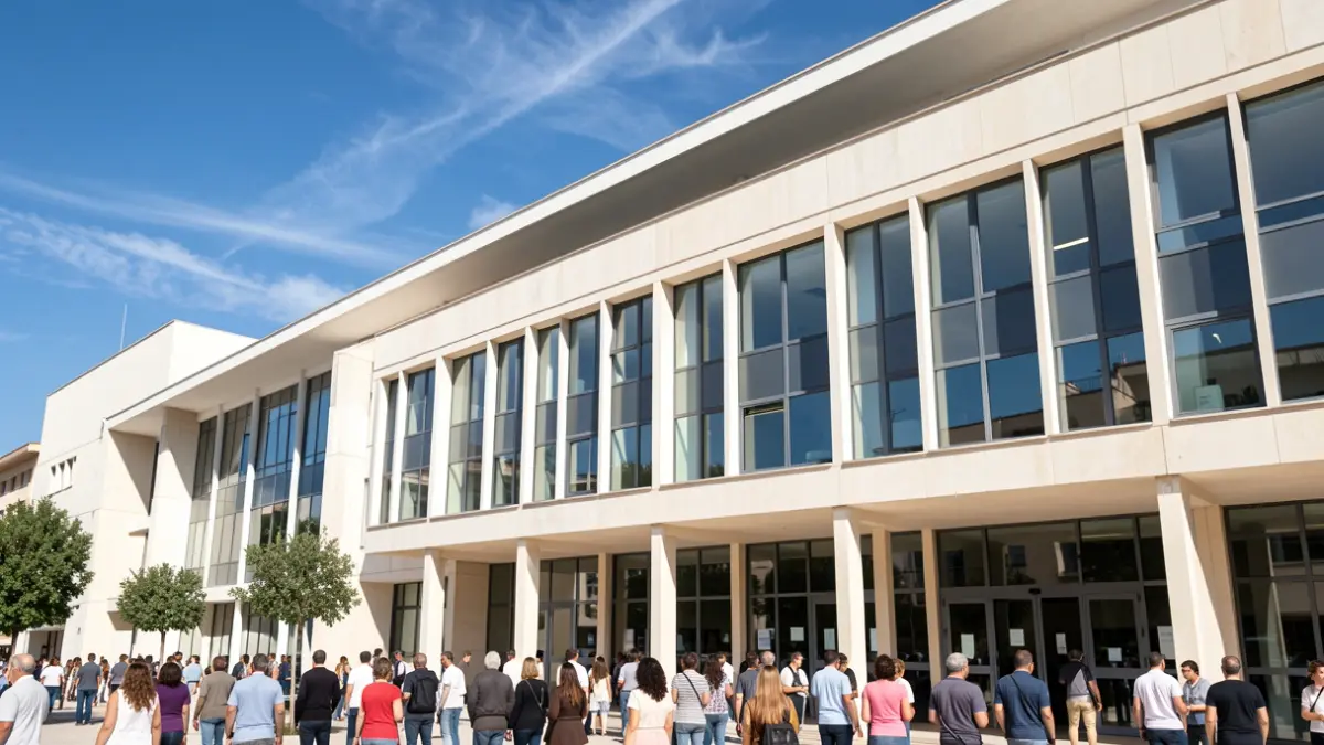Facade of the Faculty of Health Sciences at the University of Almería.