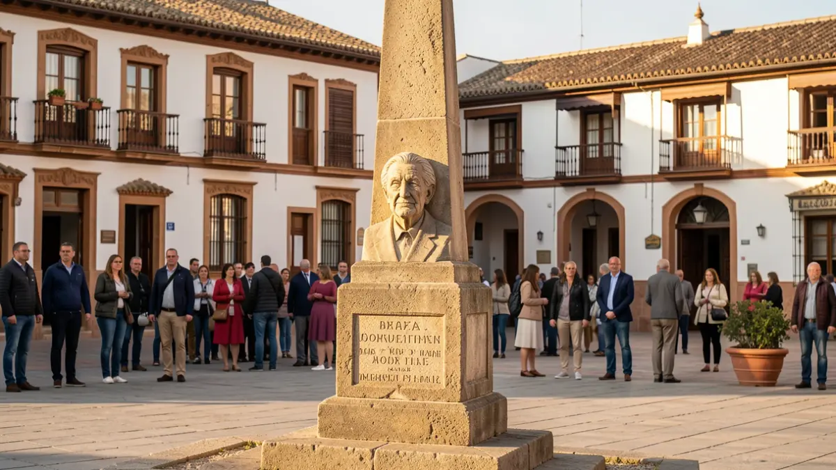 Monument to the Old Man in Plaza de Santa Ana, Lora del Río.