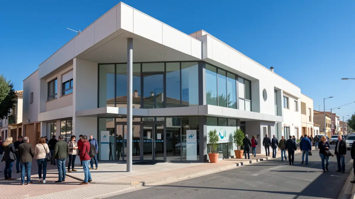 Fachada del nuevo centro de salud de Benahadux.