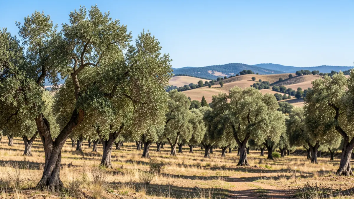 Paisaje natural del Parque Natural Los Alcornocales en Andalucía.