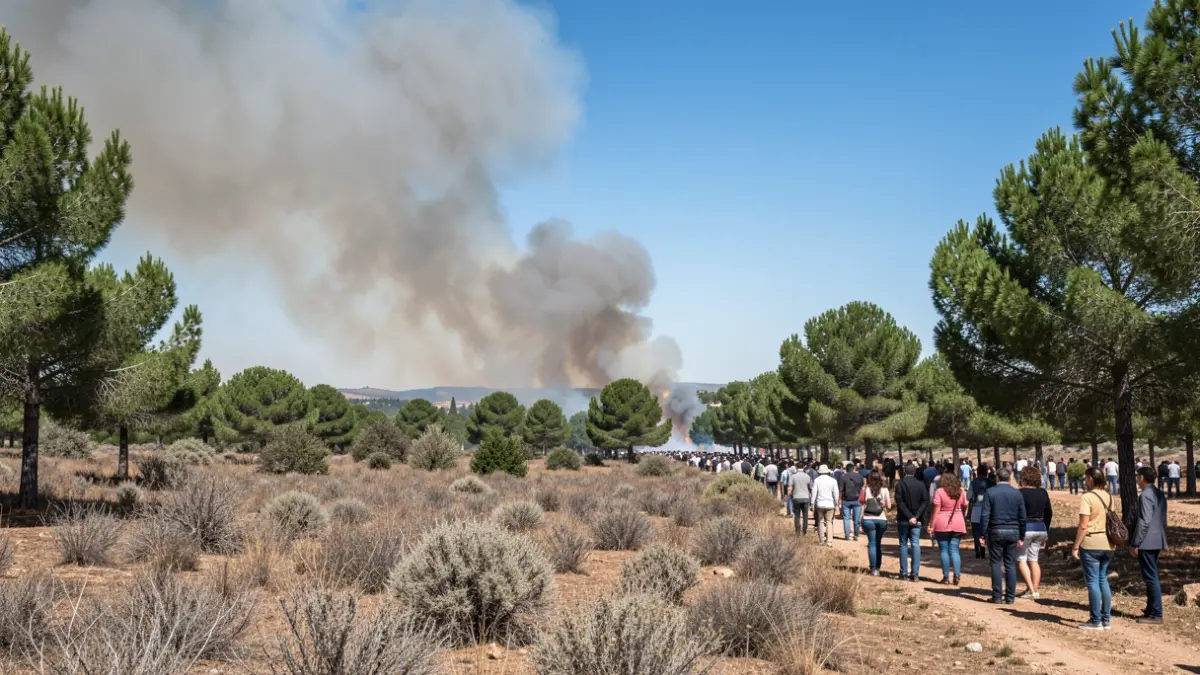 Generic image of smoke from a forest fire in the Andalusian countryside.