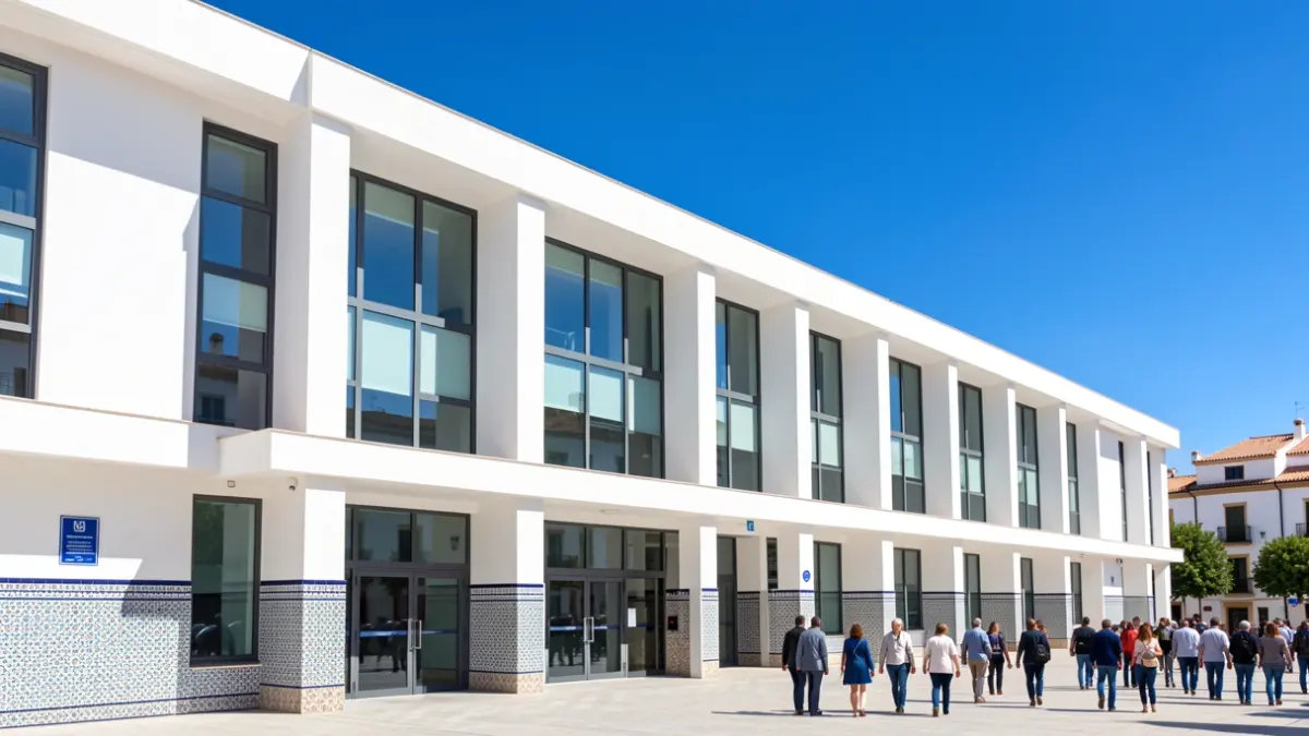 Facade of a public institutional building in Andalucía.