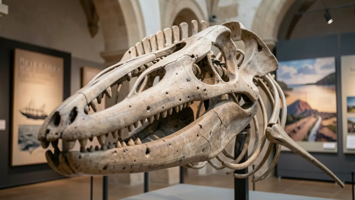 Whale skeleton exhibited at the Casa de la Ciencia in Seville.