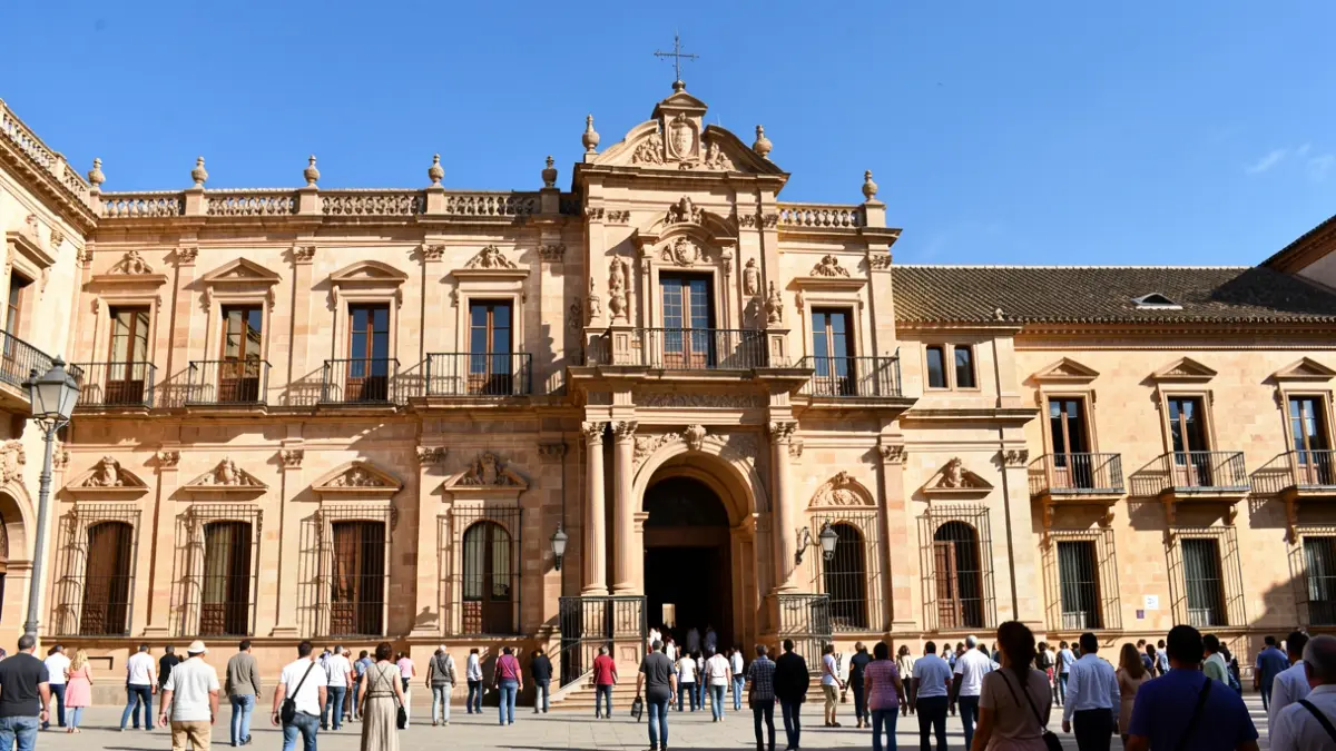 Facade of the Palacio de la Merced in Cordoba.