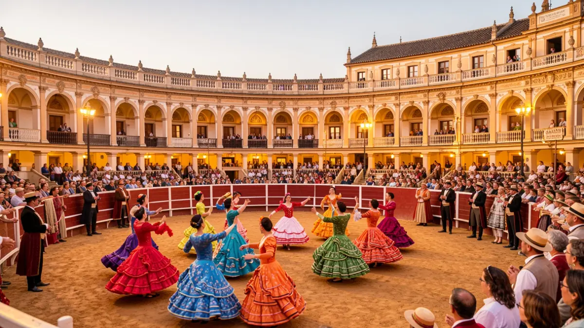 Image of the Feria de Ronda with traditional elements and a festive atmosphere.
