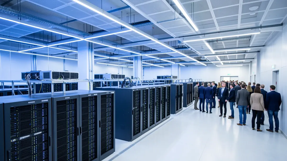 Imagen genérica de un centro de procesamiento de datos con sistemas de refrigeración.